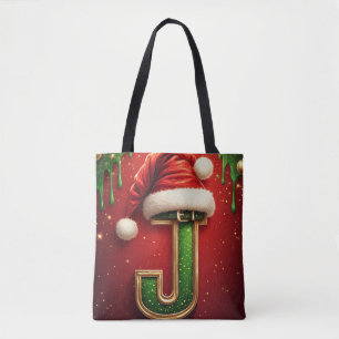 Weihnachtsbrief J mit immergrünem Festkranz 🎅 Tasche