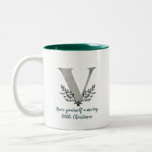 Weihnachtsbrief V Alphabet Kaffee Tasse