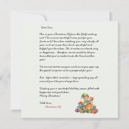 Weihnachtsbrief vom Weihnachtself Einladung