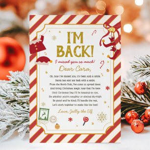Weihnachtsbrief von Elf-Ankunftsbriefkarte Einladung