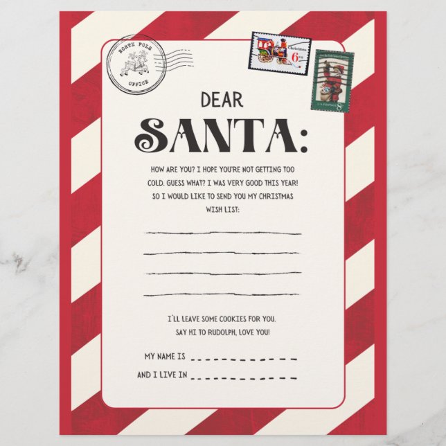 Weihnachtsbrief von Rot und Weiß Jahrgang. Flyer (Vorne)