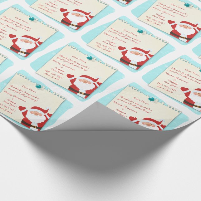 Weihnachtsbrief von Weihnachten Geschenkpapier (Ecke)