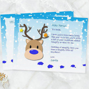 Weihnachtsbrief, Weihnachtsliste, Postkarte für Ki