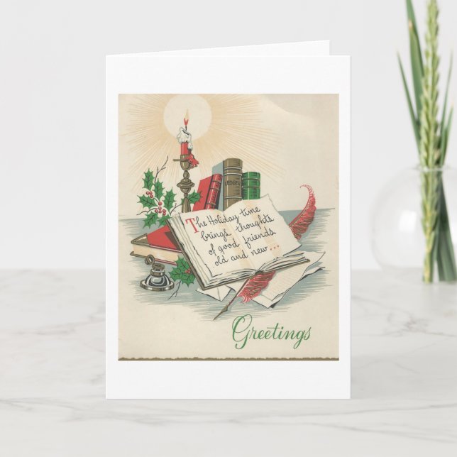 Weihnachtsbriefe und -bücher feiertagskarte (Vorderseite)