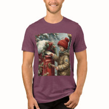 Weihnachtsbriefkasten-T-Shirt süß Winterurlaub