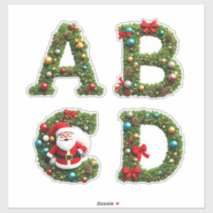 Weihnachtsbriefkränze Aufkleber