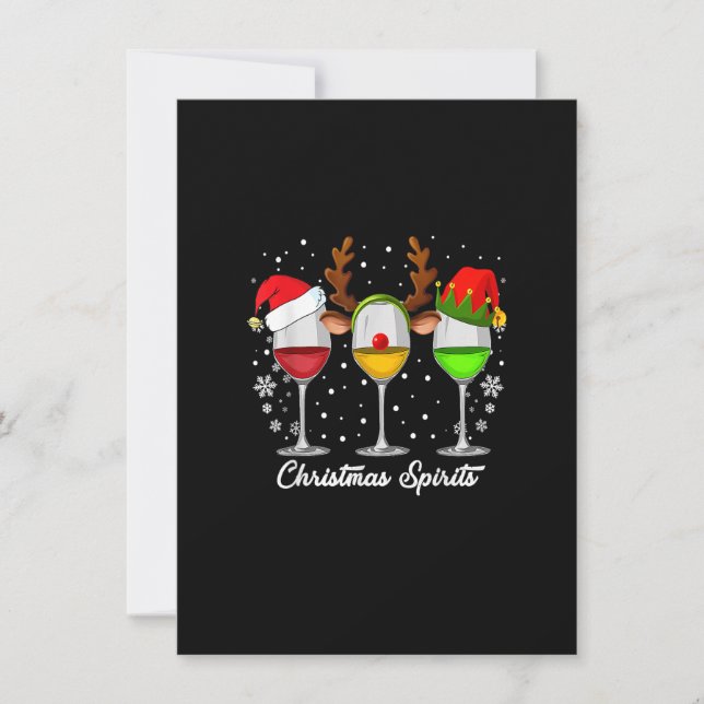 Weihnachtsbrille aus Wein Weihnachten Weihnachten  Einladung (Vorderseite)