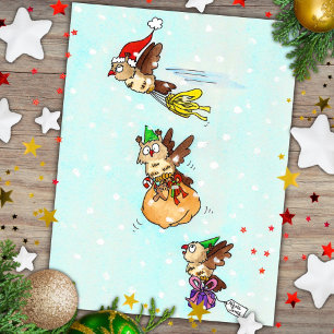 Weihnachtsbrille Postkarte