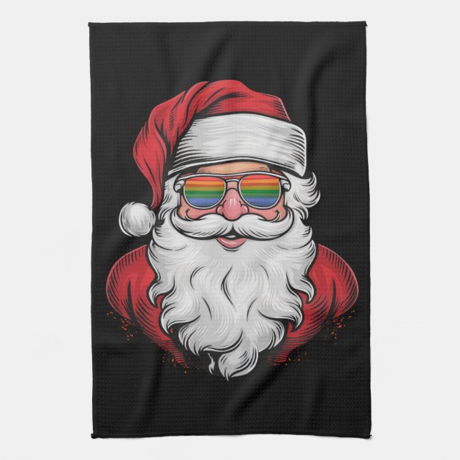 Weihnachtsbrille Pride Weihnachten Pajama Weihnach Geschirrtuch (Vertikal)