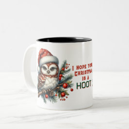 Weihnachtsbrillen Ich hoffe, dass deine Weihnachte Zweifarbige Tasse