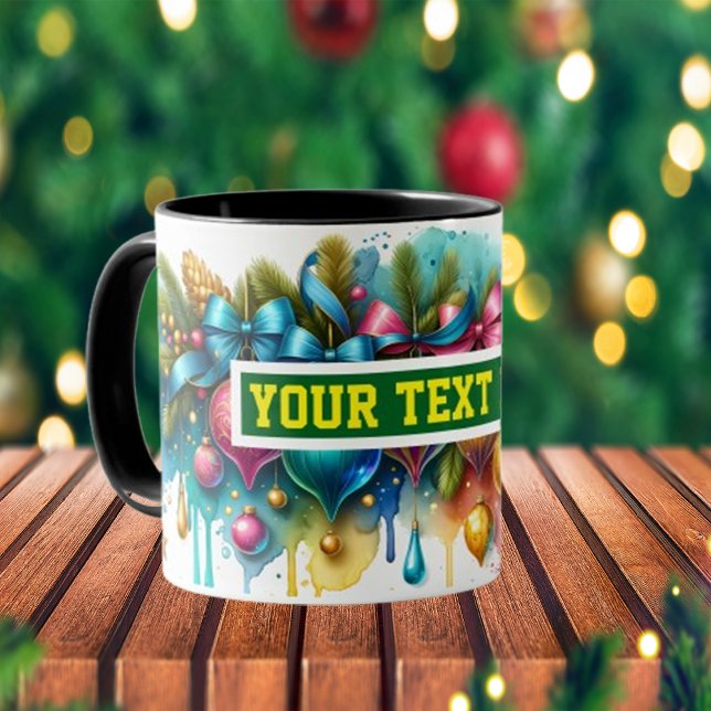 Weihnachtsbrillen Ornamente Kaffee Tasse (Von Creator hochgeladen)