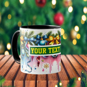 Weihnachtsbrillen Ornamente Kaffee Tasse