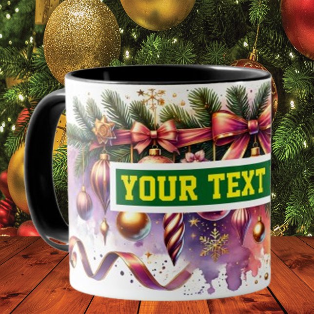 Weihnachtsbrillen Ornamente Kaffee Tasse (Von Creator hochgeladen)