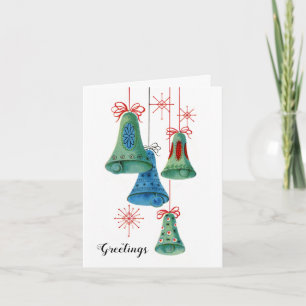 Weihnachtsbrillen Retro Holiday farbenfrohe Glocke Feiertagskarte