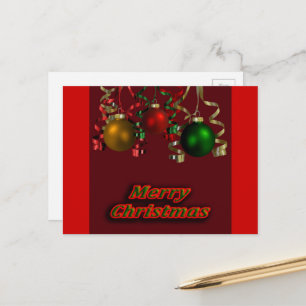 Weihnachtsbrillen und Ribbons Postkarte