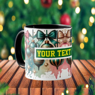 Weihnachtsbrillen Wasserfarben Tasse