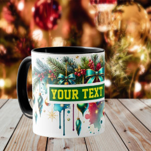 Weihnachtsbrillen Wasserfarben Tasse