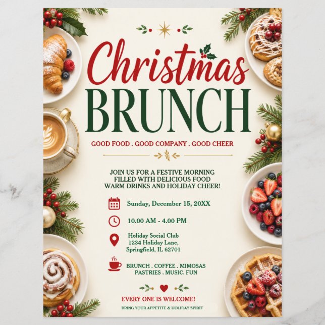 Weihnachtsbrunch-Flyer Flyer (Vorne)