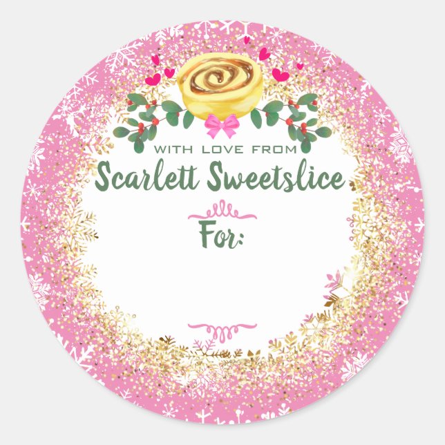 Weihnachtsbrunnen Backbäckerei bis von Runder Aufkleber (Vorderseite)