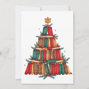 Weihnachtsbuch Baum Kiefernzweige Beeren Lesen Einladung