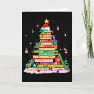 Weihnachtsbuch Bibliothek Baumlichter Lustiger Bib Karte