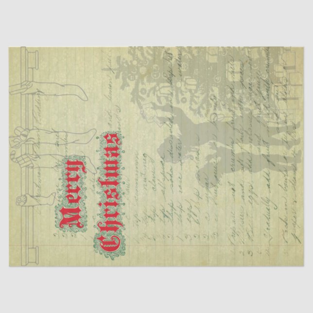 Weihnachtsbuch für Zuckerpflaumen Seidenpapier (Vorderseite)