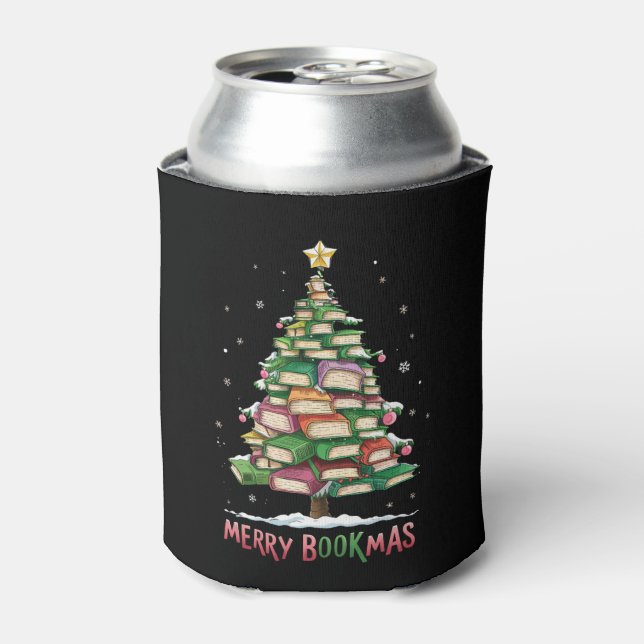 Weihnachtsbuch "Lover Tree Librarian Merry Bookmas Dosenkühler (Kanne Vorderseite)