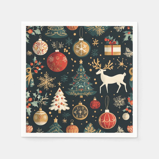 Weihnachtsbuch Napkin Serviette (Vorderseite)