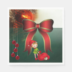 Weihnachtsbuch Napkins, Elf Serviette