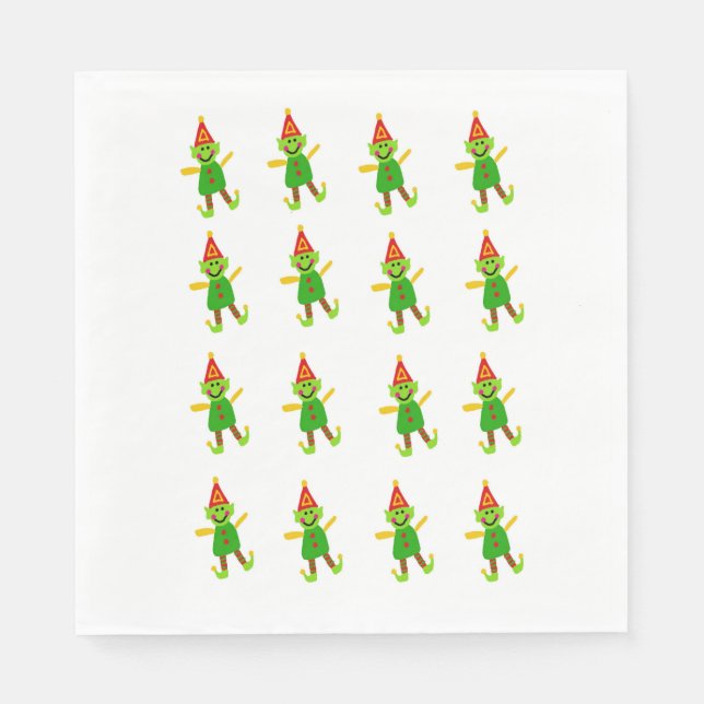 Weihnachtsbuch Napkins, Elf Serviette (Vorderseite)
