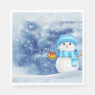Weihnachtsbuch Napkins, Frohe Weihnachten, Schneem Serviette