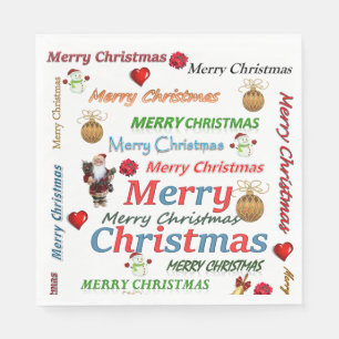 Weihnachtsbuch Napkins, Frohe Weihnachten Serviette