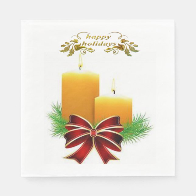 Weihnachtsbuch Napkins, glücklicher Urlaub Serviette (Vorderseite)
