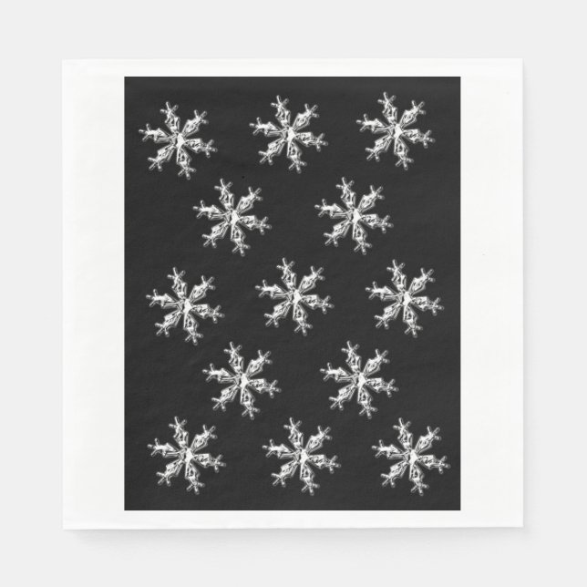 Weihnachtsbuch Napkins, Merry Snowflakes Serviette (Vorderseite)