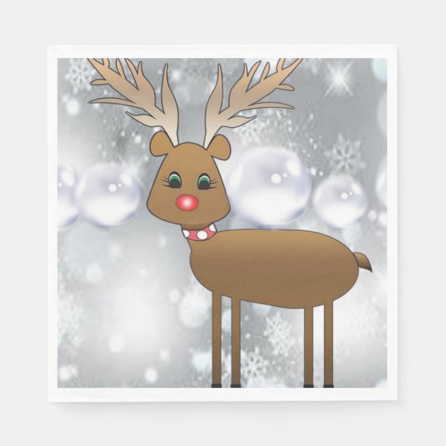 Weihnachtsbuch Napkins, Rentier Serviette (Vorderseite)