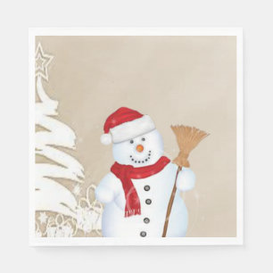 Weihnachtsbuch Napkins, Schneemann Serviette