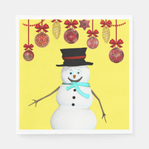 Weihnachtsbuch Napkins, Schneemann Serviette