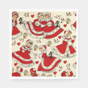 Weihnachtsbuch Napkins, Vintag Serviette