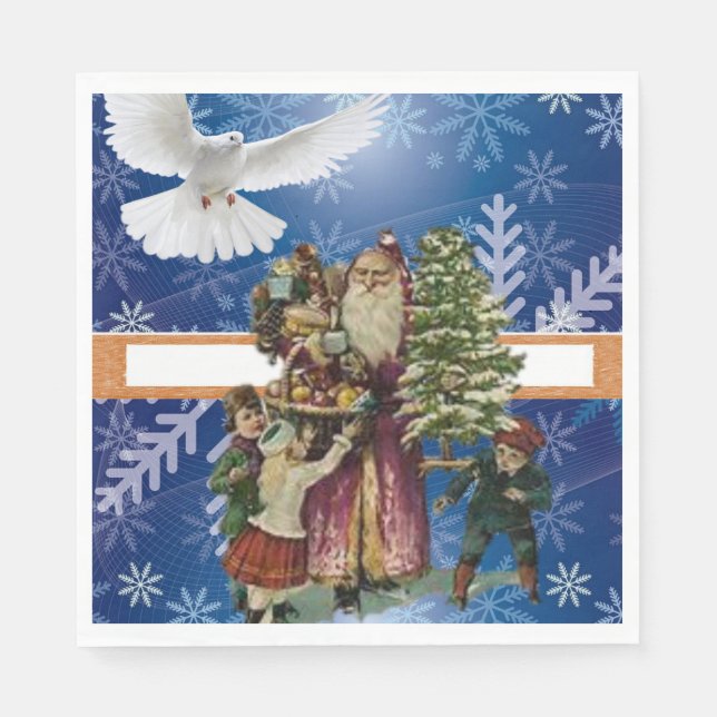 Weihnachtsbuch Napkins, Vintag Serviette (Vorderseite)