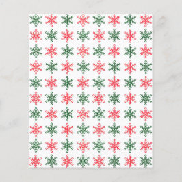 Weihnachtsbuch - Schneepattern - Weiß