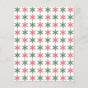 Weihnachtsbuch - Schneepattern - Weiß