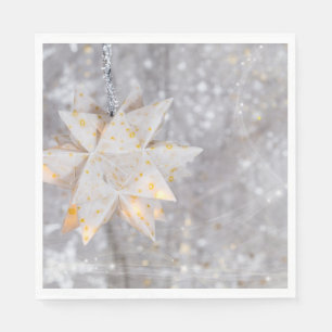 Weihnachtsbuch-Star-Dekoration Serviette