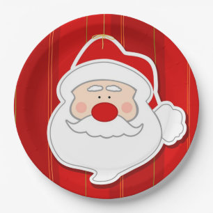 Weihnachtsbuch-Teller/Weihnachtsmann Pappteller