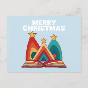 Weihnachtsbücher #1 postkarte