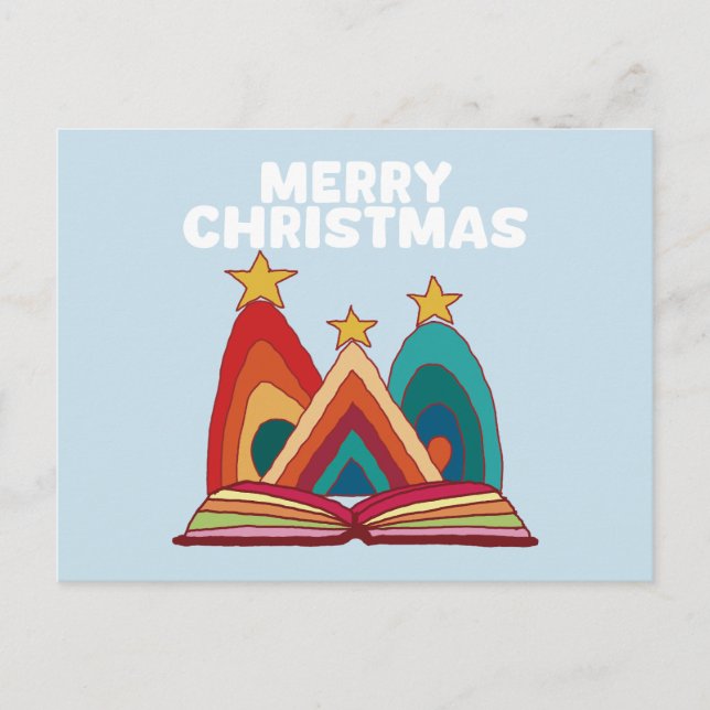Weihnachtsbücher #1 postkarte (Vorderseite)