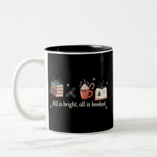 Weihnachtsbücher Bücherliebhaber Leserinnen Feiert Zweifarbige Tasse