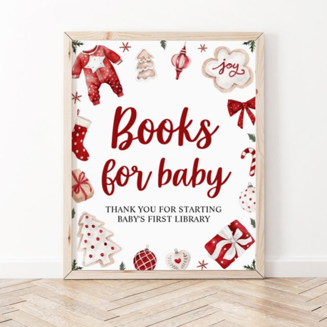 Weihnachtsbücher für Baby-Duschsignatur Poster (Von Creator hochgeladen)