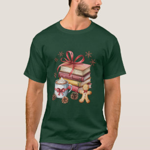 Weihnachtsbücher Lebkuchenbücher Kakao Buchliebhab T-Shirt