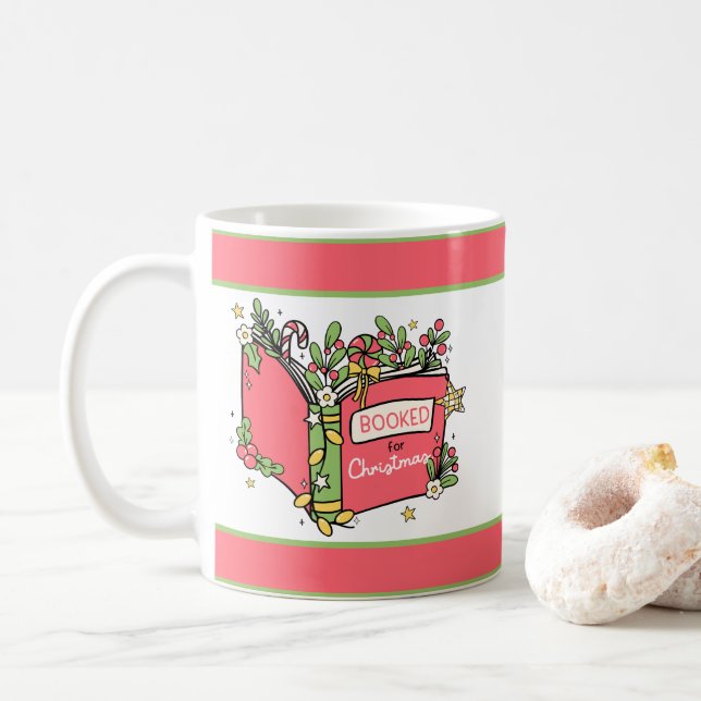 Weihnachtsbücher lesen kaffeetasse (Mit Donut)