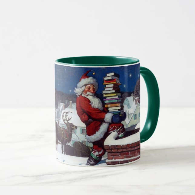 Weihnachtsbücher zu Weihnachten Tasse (VorderseiteRechts)